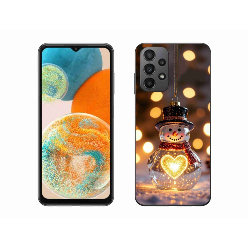 Gél borítás mmCase Samsung Galaxy A23 4G/5G - karácsonyi hóemberhez
