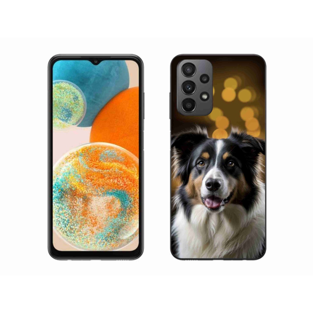 Gél borítás mmCase Samsung Galaxy A23 4G/5G készülékhez - mosolygós ausztrál juhászkutya