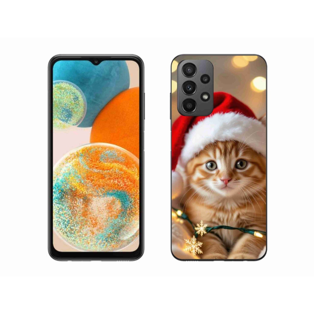 Gél borítás mmCase Samsung Galaxy A23 4G/5G - Karácsonyi cica