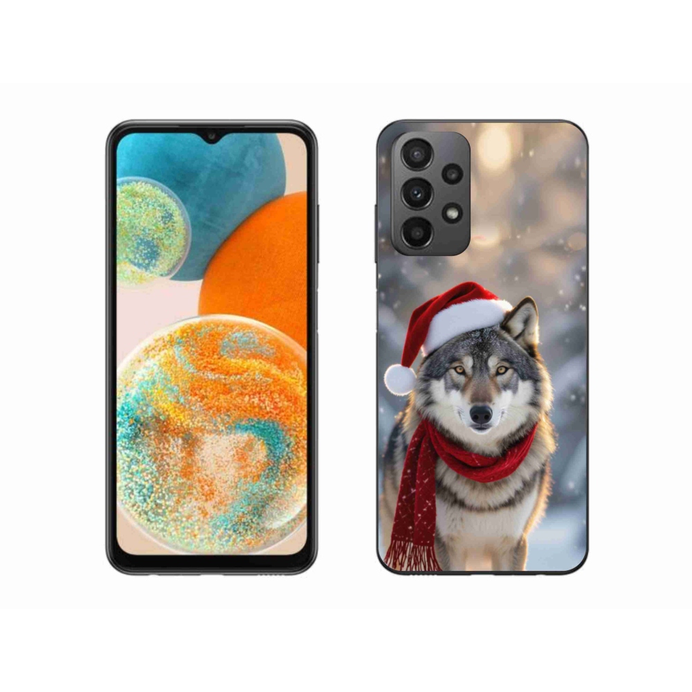 Gél borítás mmCase Samsung Galaxy A23 4G/5G - Karácsonyi farkas