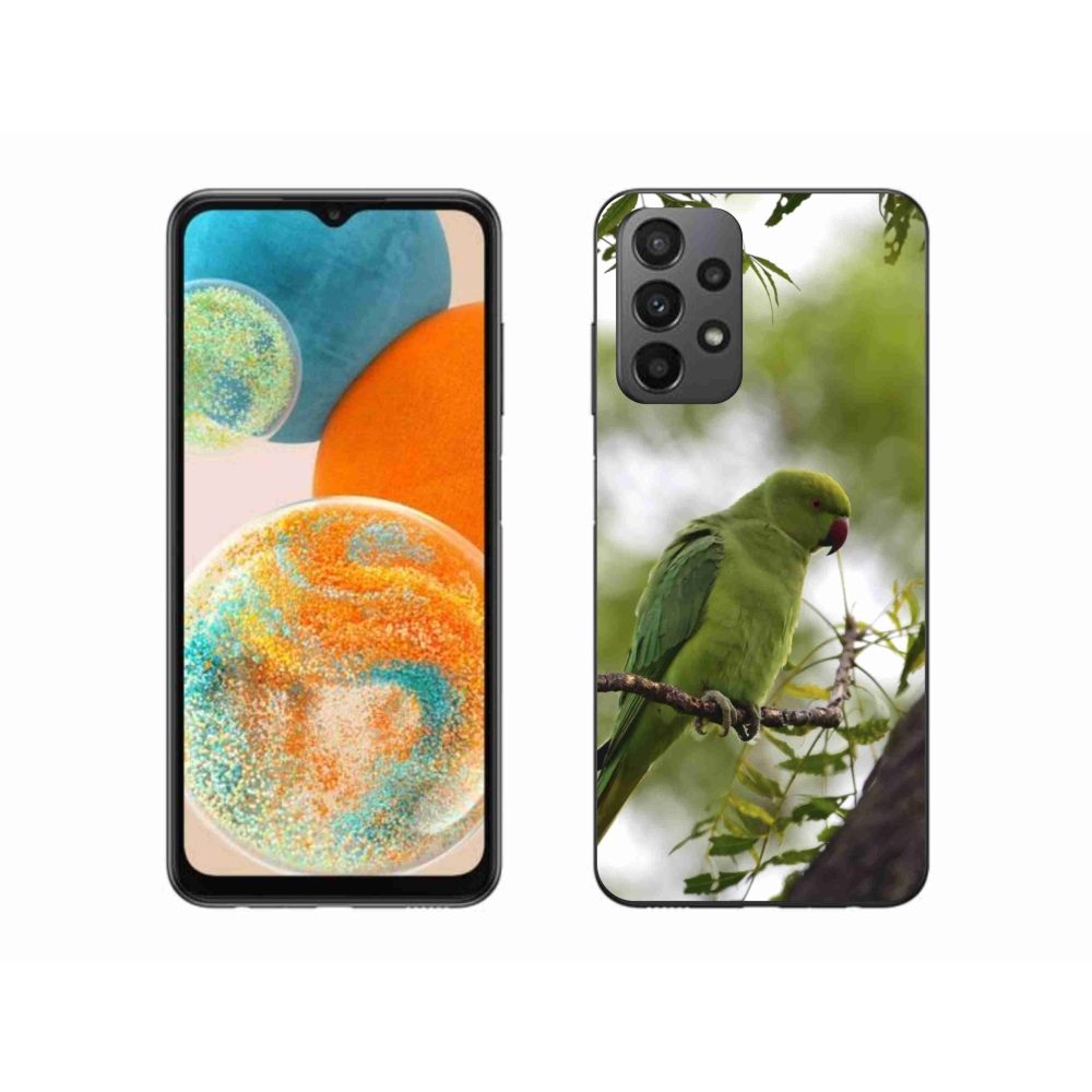 Zselés borítás mmCase Samsung Galaxy A23 4G/5G készülékhez - zöld papagáj