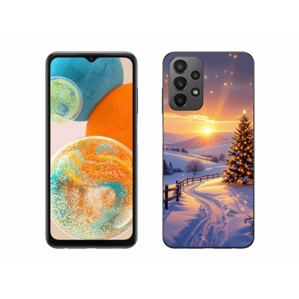 Gél borítás mmCase Samsung Galaxy A23 4G/5G - téli tájkép