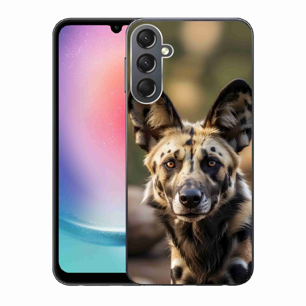 Gél borítás mmCase Samsung Galaxy A24 készülékhez - Afrikai vadkutya