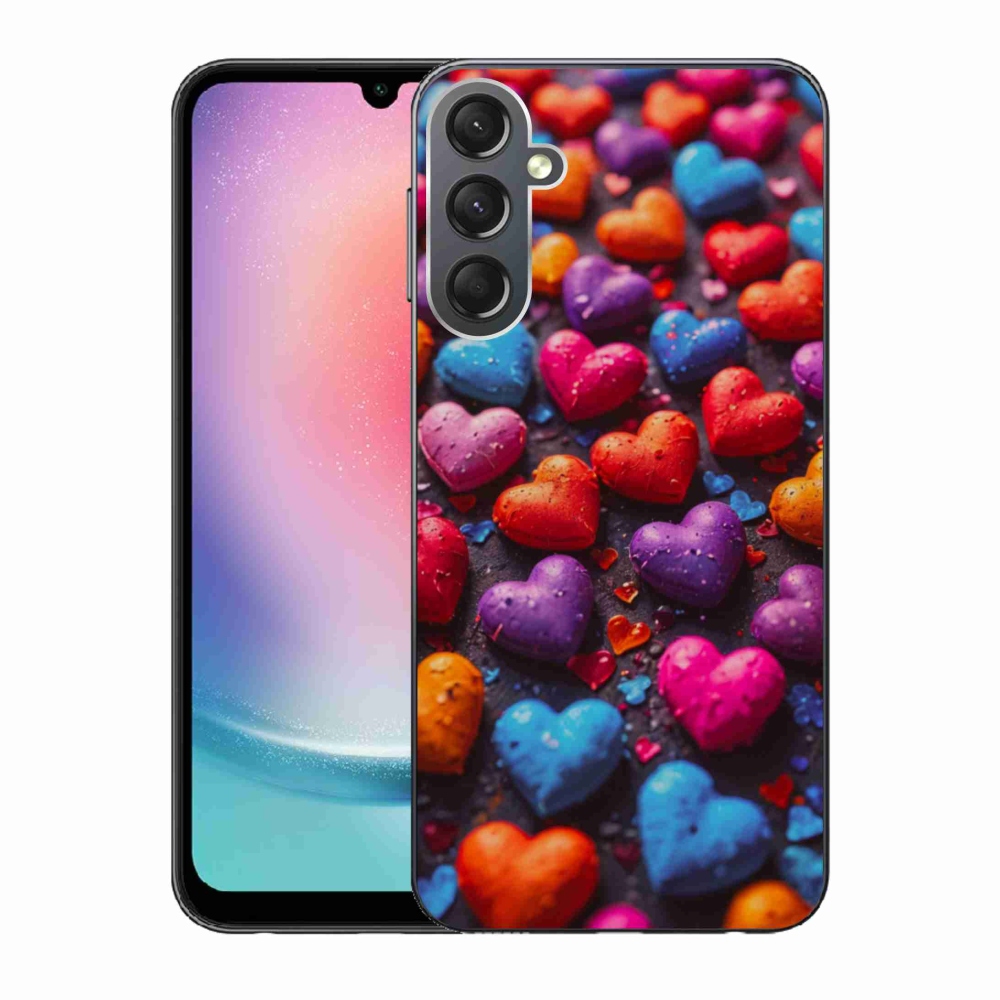 Gél védőhuzat mmCase Samsung Galaxy A24 készülékhez - színes szív