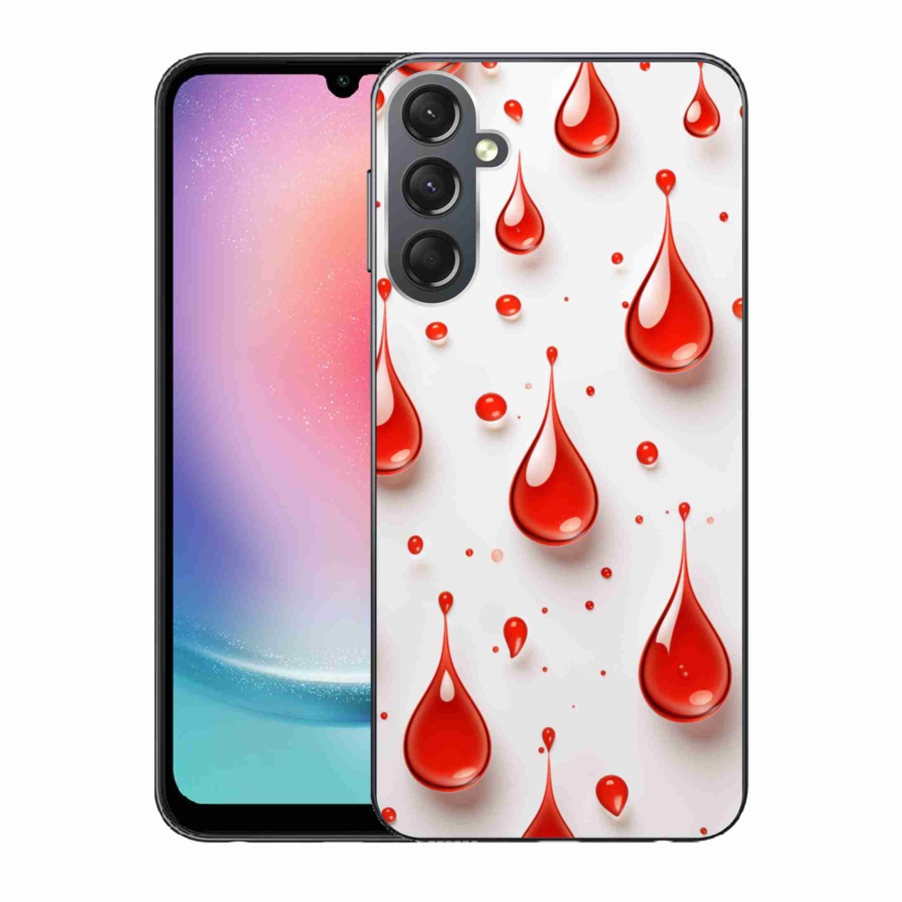Zselés borítás mmCase Samsung Galaxy A24 készülékhez - piros cseppek