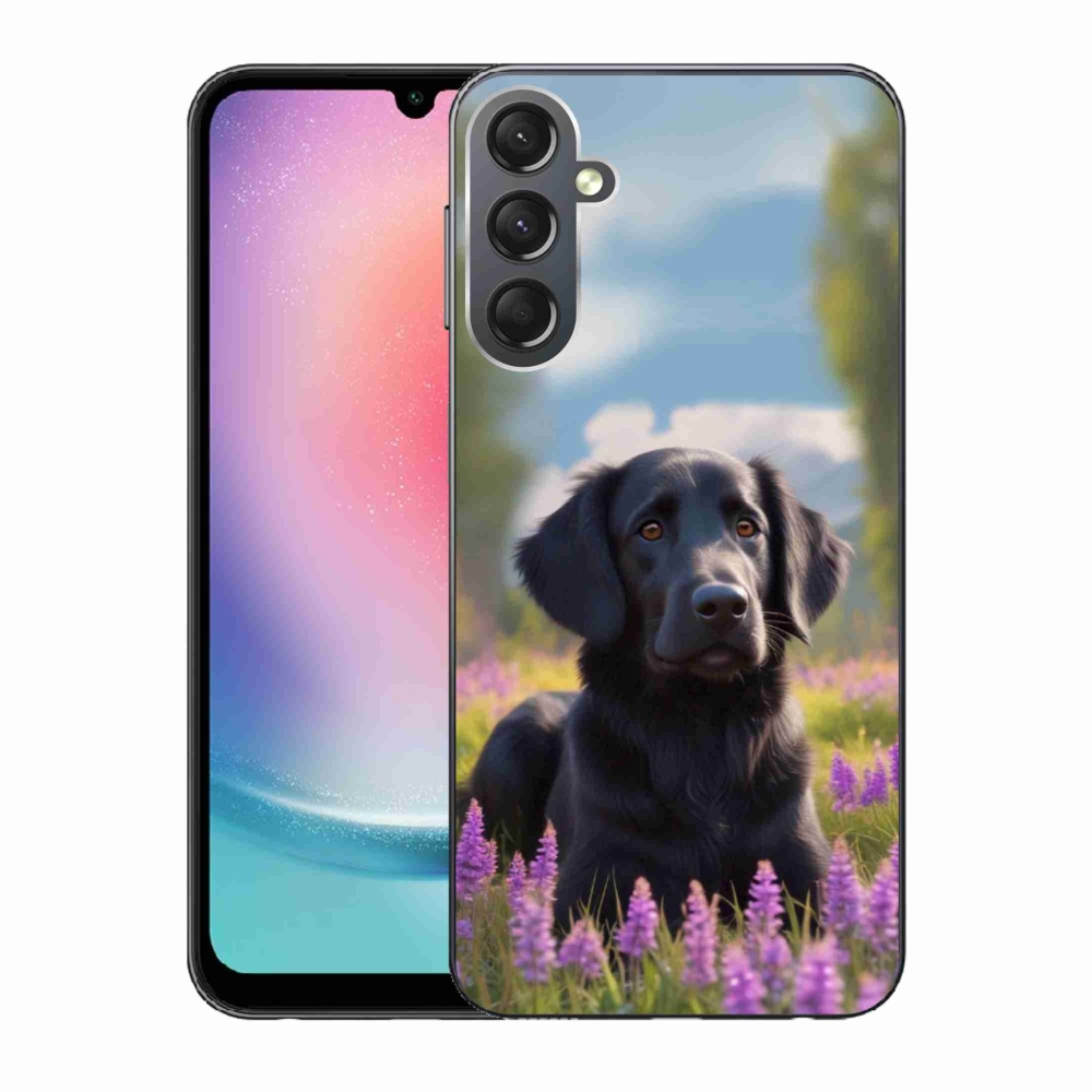 Zselés borítás mmCase Samsung Galaxy A24 készülékhez - elegáns fekete retriever