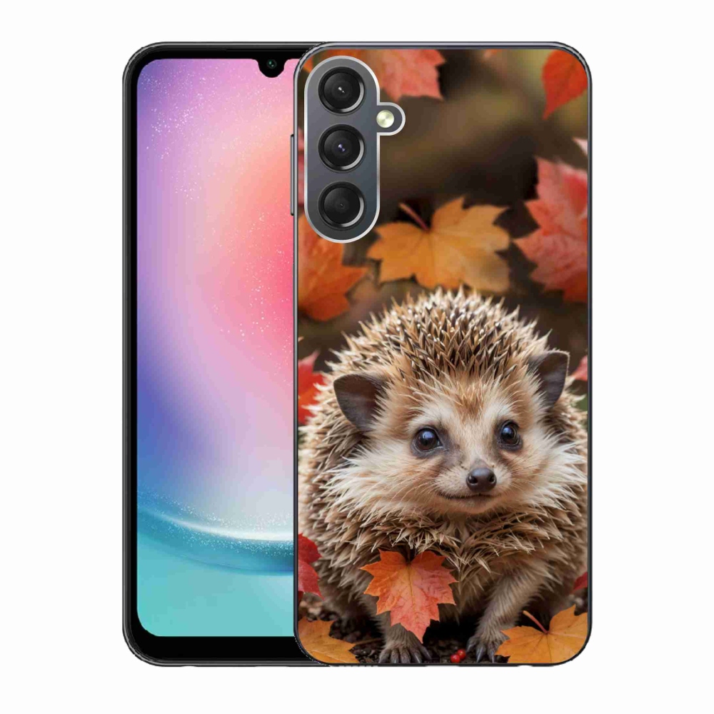 Zselés borító mmCase Samsung Galaxy A24 készülékhez - sün a levelekben