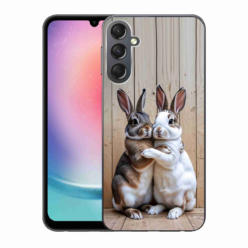 Zselés borítás mmCase Samsung Galaxy A24 készülékhez - nyúlpár