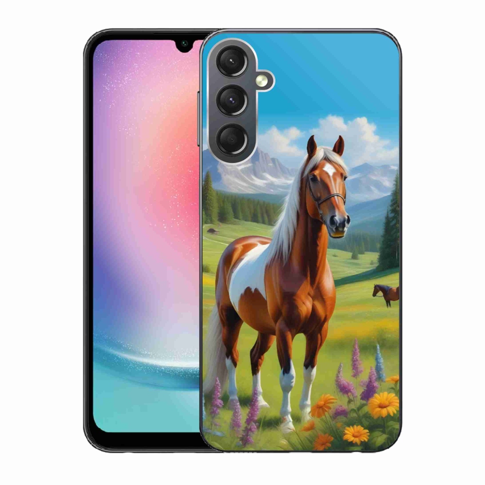 Zselés borítás mmCase Samsung Galaxy A24 készülékhez - ló a réten