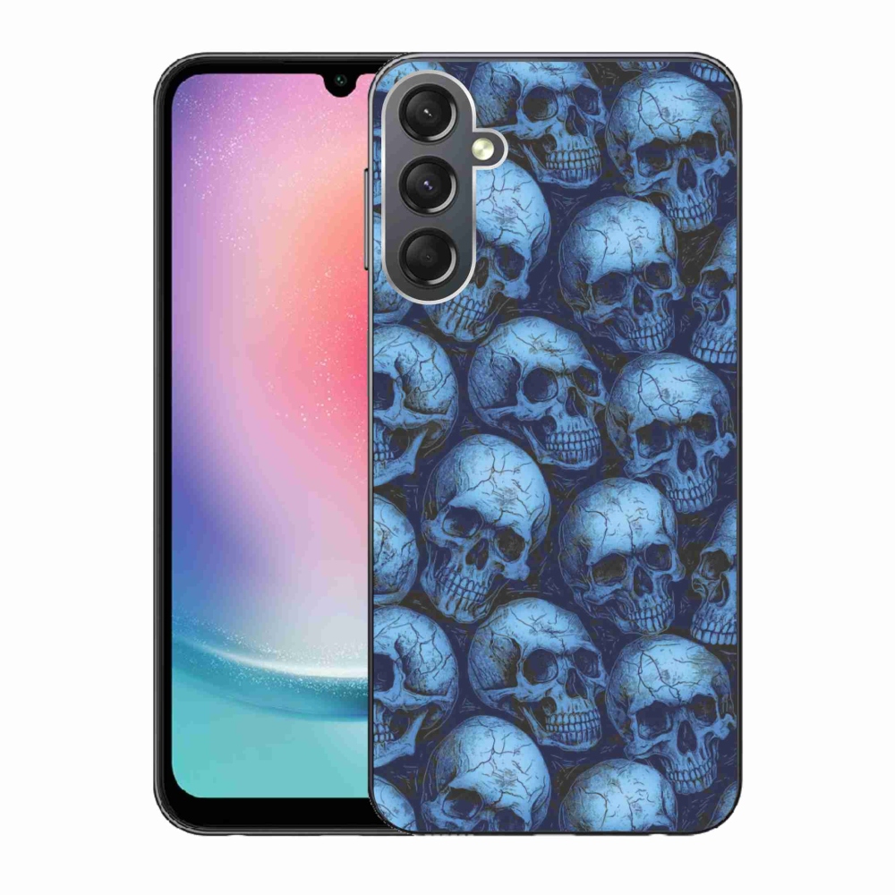 Zselés borítás mmCase Samsung Galaxy A24 készülékhez - koponyák