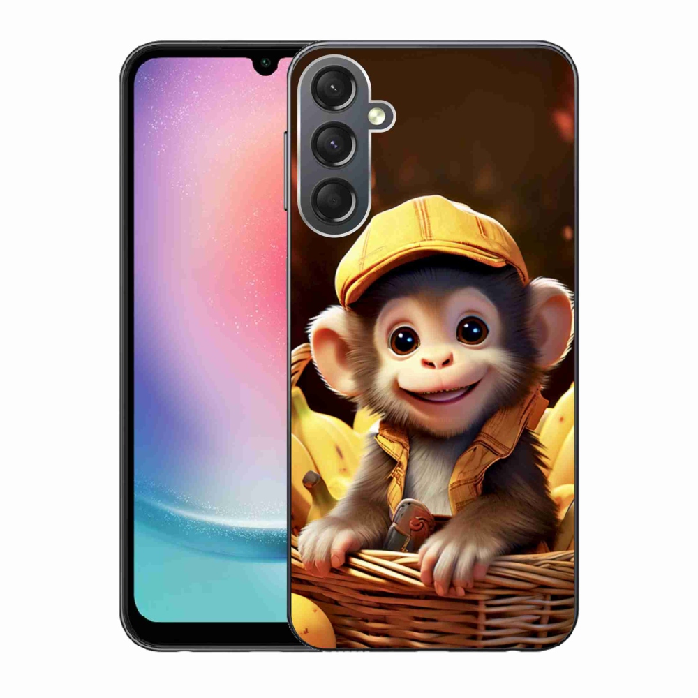 Zselés borítás mmCase Samsung Galaxy A24 készülékhez - majom a kosárban