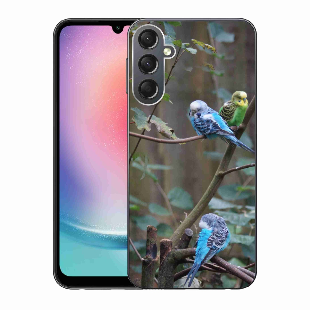 Gél borító mmCase Samsung Galaxy A24 készülékhez - papagájok az ágon