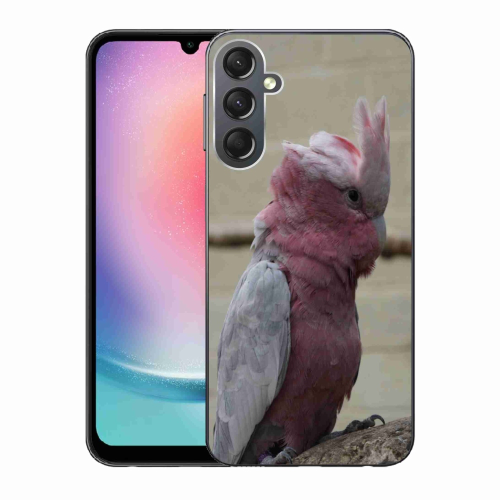 Zselés borítás mmCase Samsung Galaxy A24 készülékhez - papagáj kakadu rózsaszínű