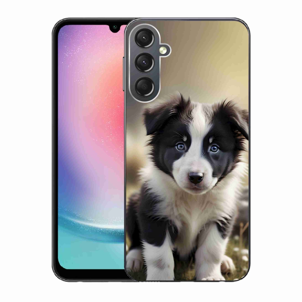 Gél borítás mmCase Samsung Galaxy A24 készülékhez - aranyos border collie