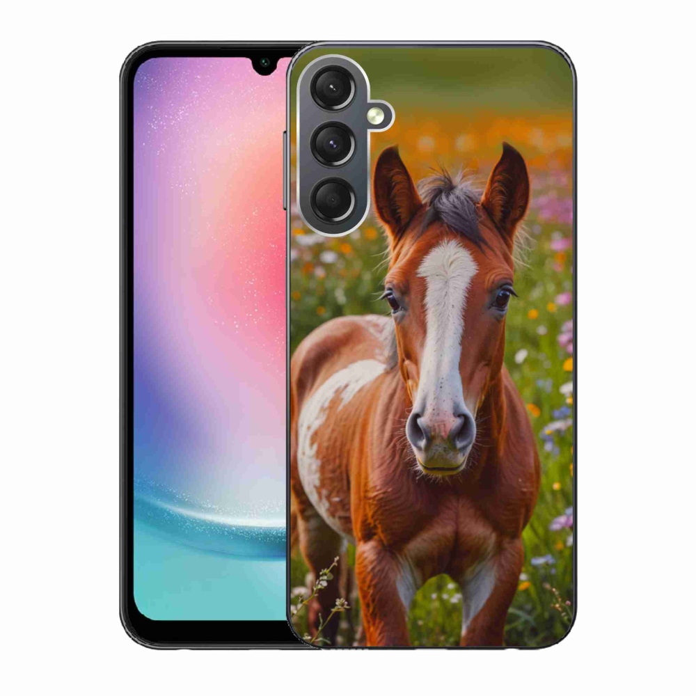Gél borítás mmCase Samsung Galaxy A24 készülékhez - aranyos csikó