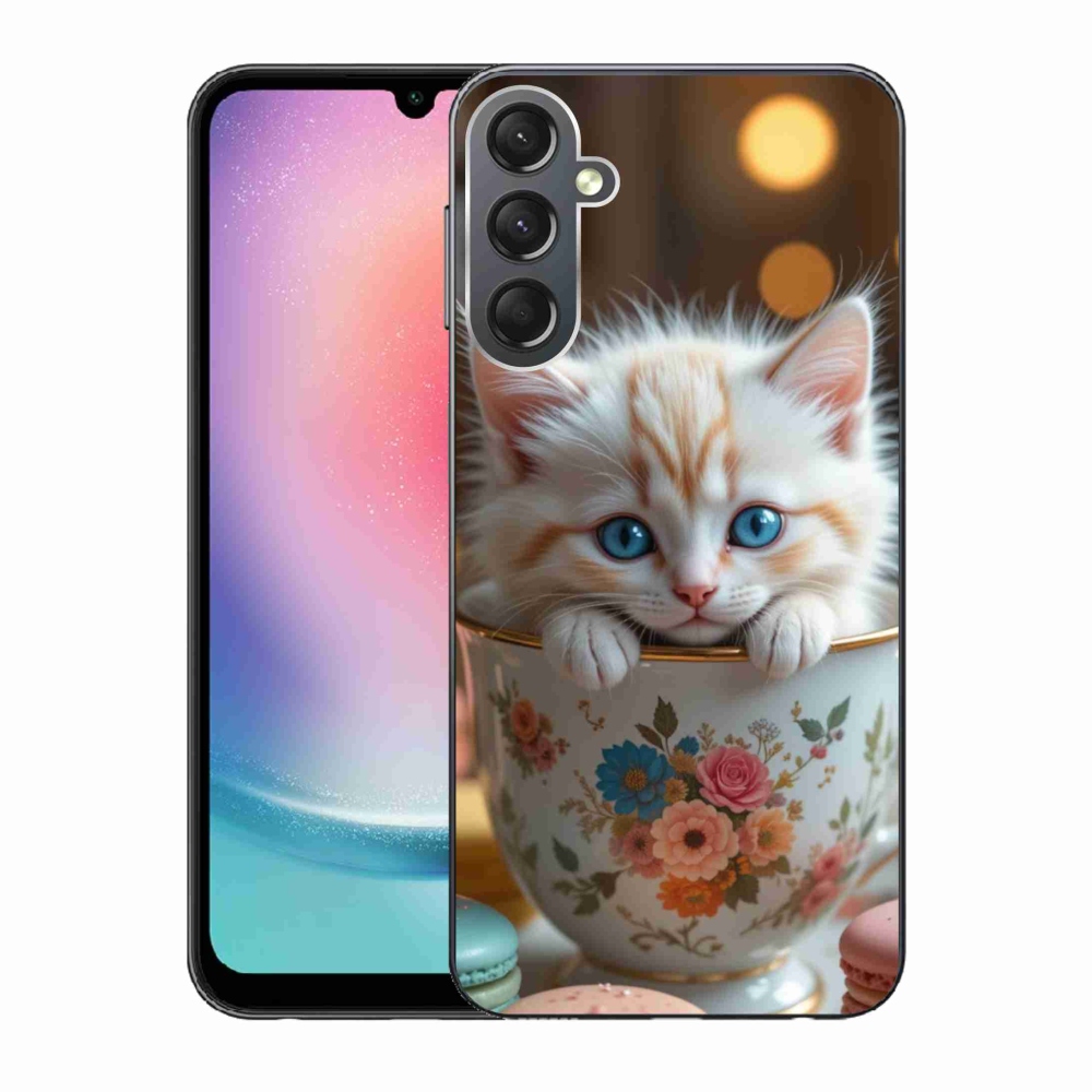 Gél borítás mmCase Samsung Galaxy A24 készülékhez - aranyos cica 6