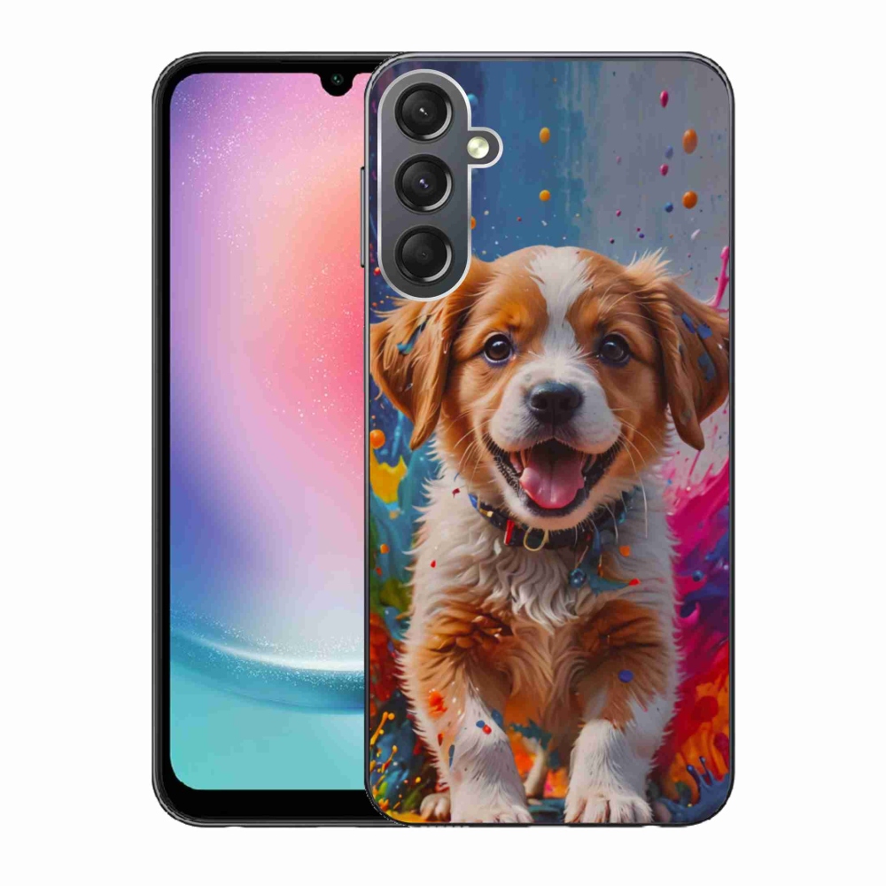 Gél borítás mmCase Samsung Galaxy A24 készülékhez - aranyos kiskutya 3