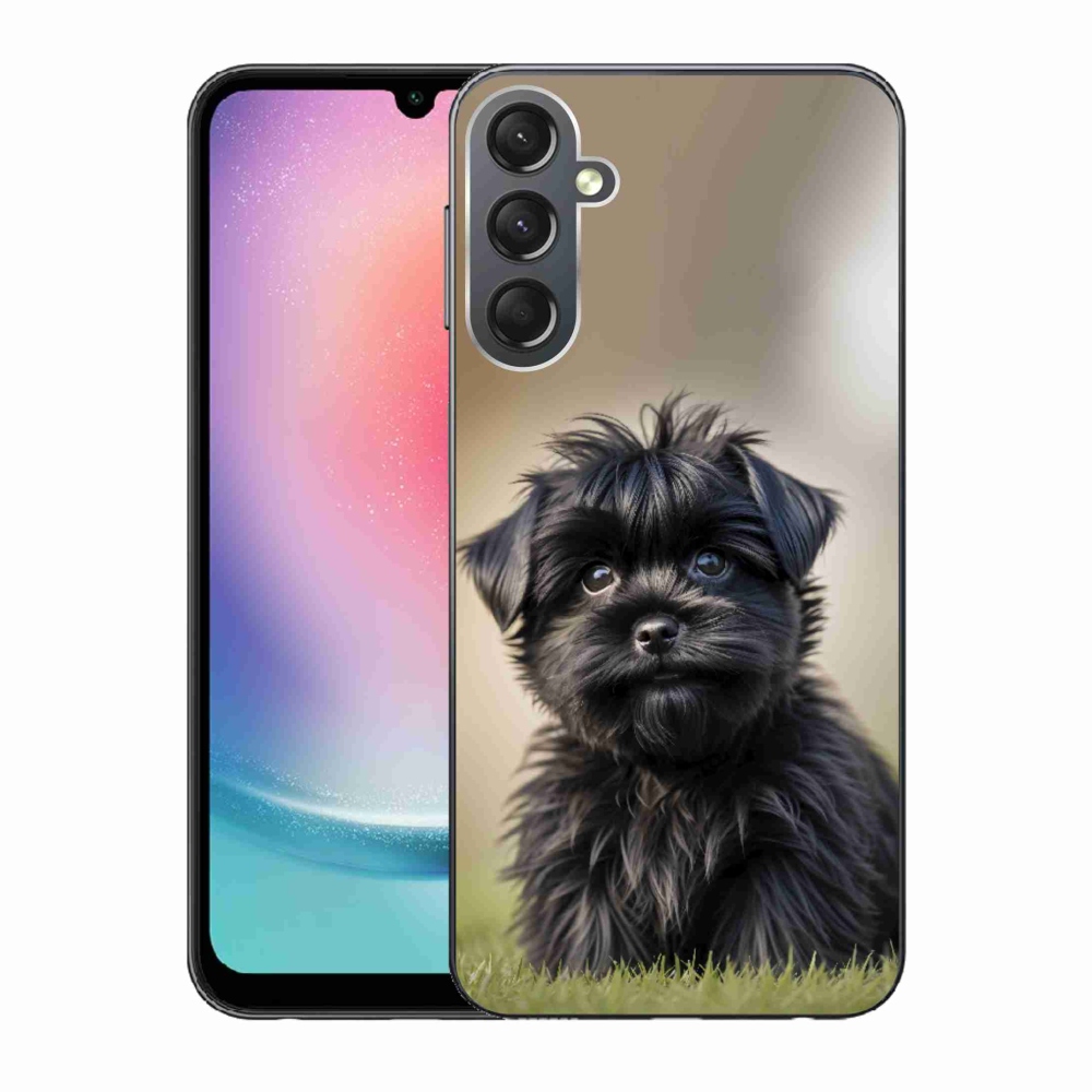Gél borítás mmCase Samsung Galaxy A24 készülékhez - aranyos fekete kutya