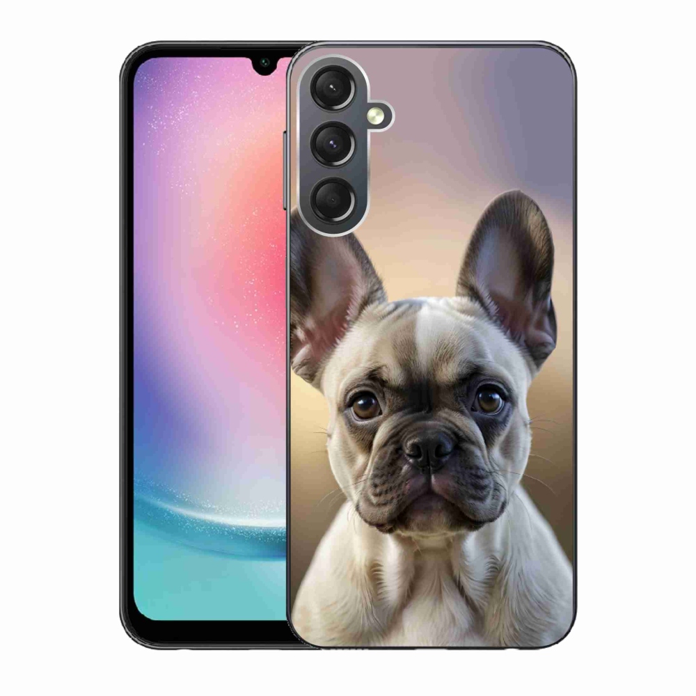 Gél borítás mmCase Samsung Galaxy A24 készülékhez - aranyos francia bulldog