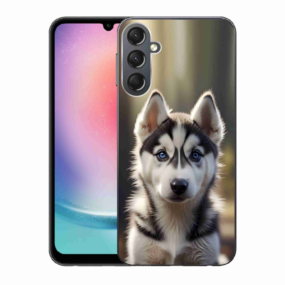 Gél borító mmCase Samsung Galaxy A24 készülékhez - aranyos szibériai husky