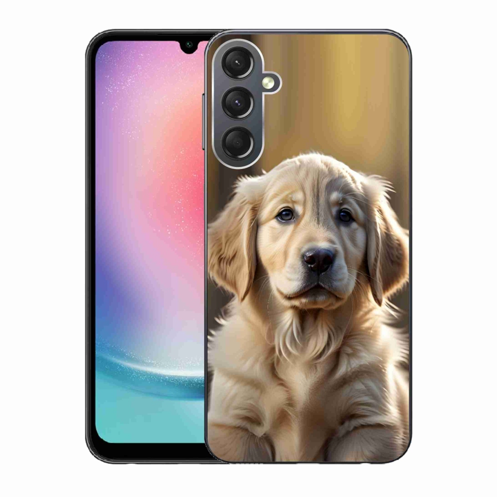 Gél borítás mmCase Samsung Galaxy A24 készülékhez - aranyos arany retriever