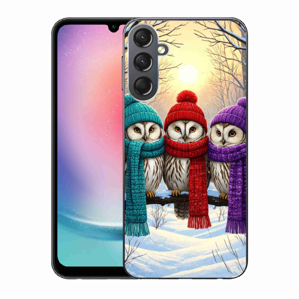 Gél borítás mmCase Samsung Galaxy A24 készülékhez - bagoly barátok