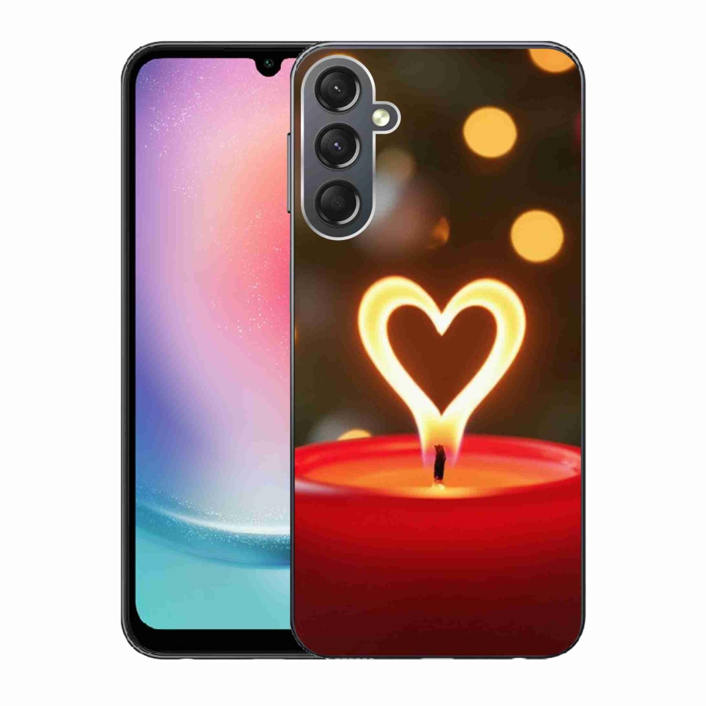 Zselés borítás mmCase Samsung Galaxy A24 készülékhez - láng szíve