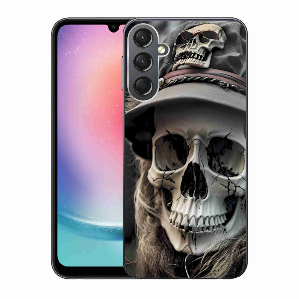 Zselés borítás mmCase Samsung Galaxy A24 készülékhez - sötét koponya