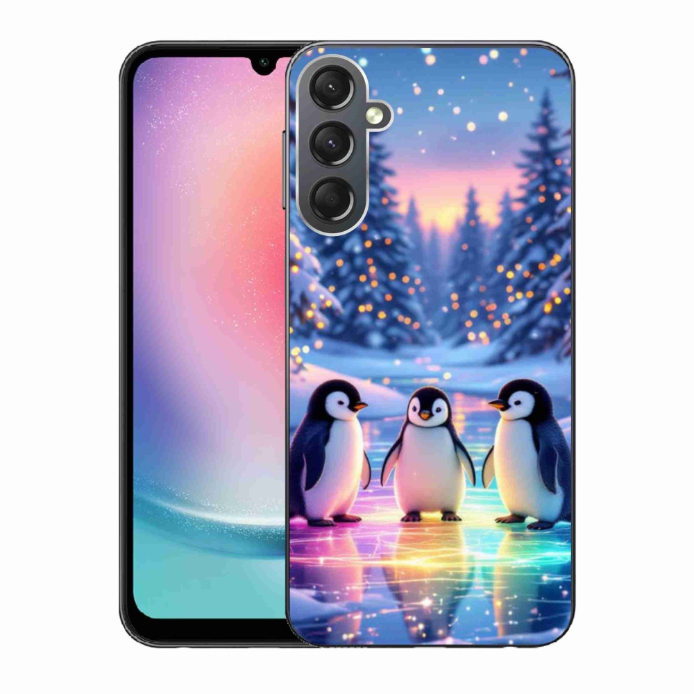 Gél borítás mmCase Samsung Galaxy A24 készülékhez - pingvinek