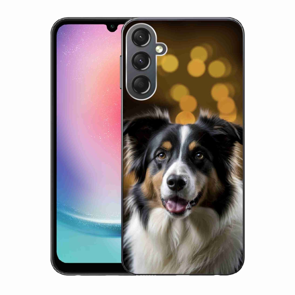 Gél borítás mmCase Samsung Galaxy A24 készülékhez - mosolygós ausztrál juhászkutya