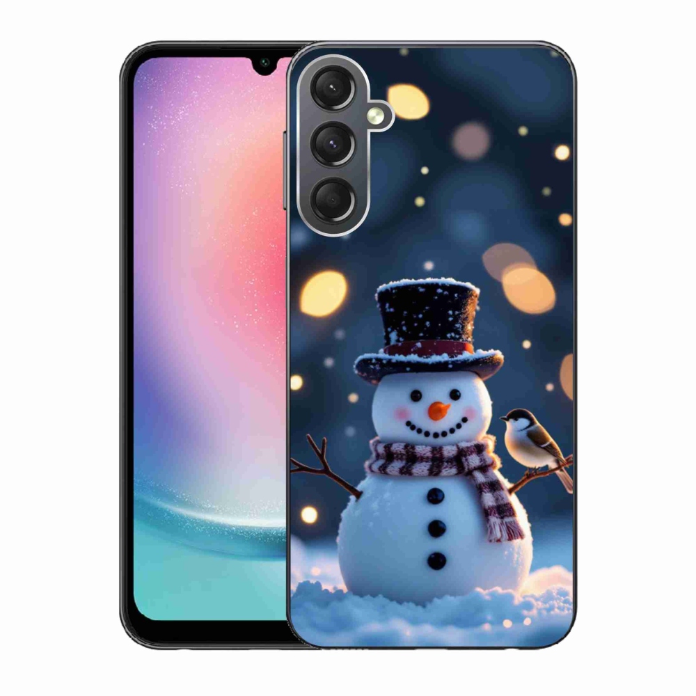 Gél borítás mmCase Samsung Galaxy A24 készülékhez - Karácsonyi hóember