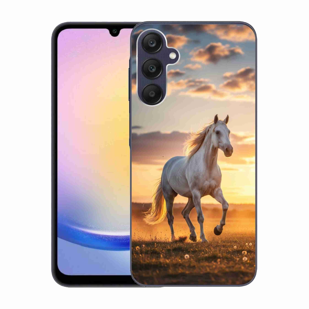 Gél borítás mmCase Samsung Galaxy A25 5G - futó fehér ló 2