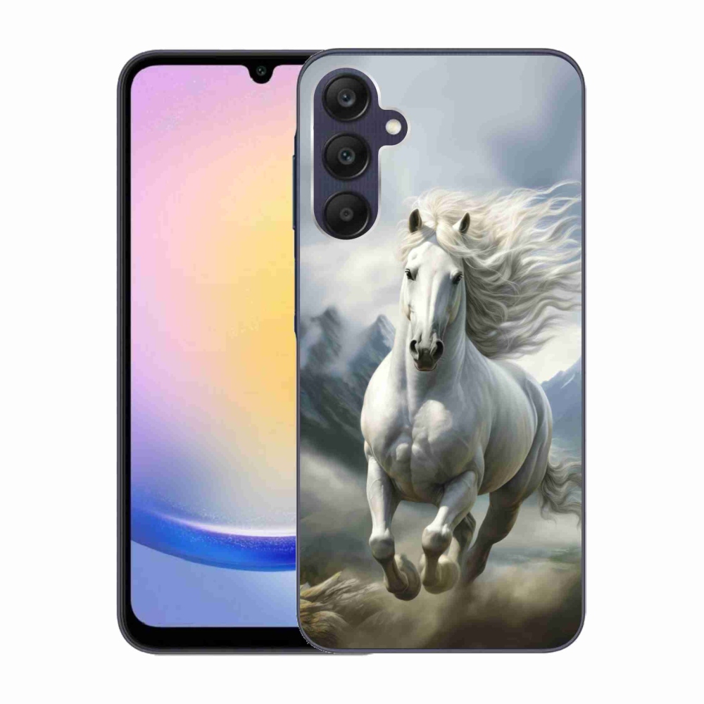 Gél borítás mmCase Samsung Galaxy A25 5G - futó fehér ló 3