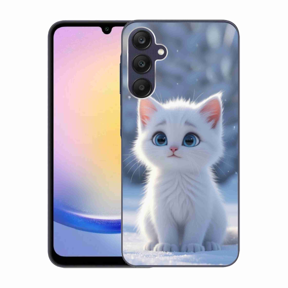 Gél védőhuzat mmCase Samsung Galaxy A25 5G - fehér cica 3