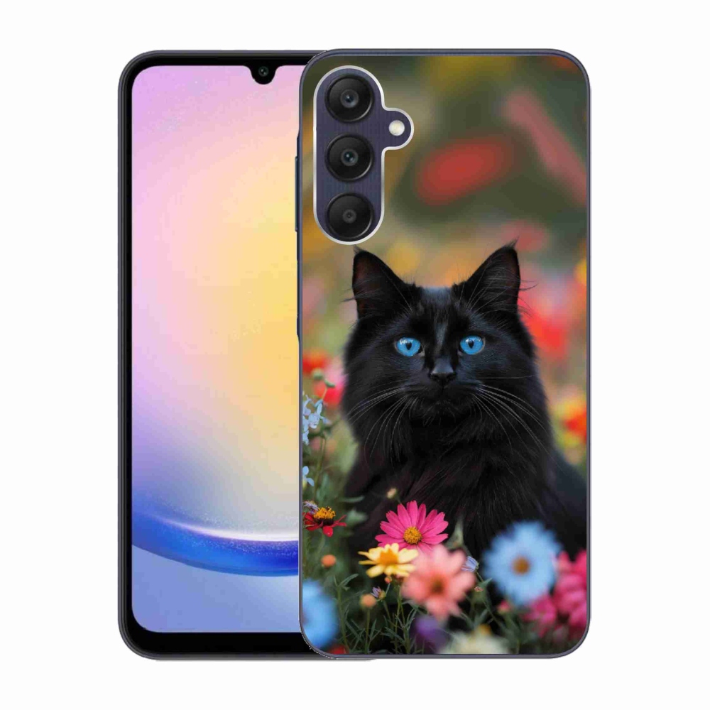 Gél védőhuzat mmCase Samsung Galaxy A25 5G - fekete cica 4