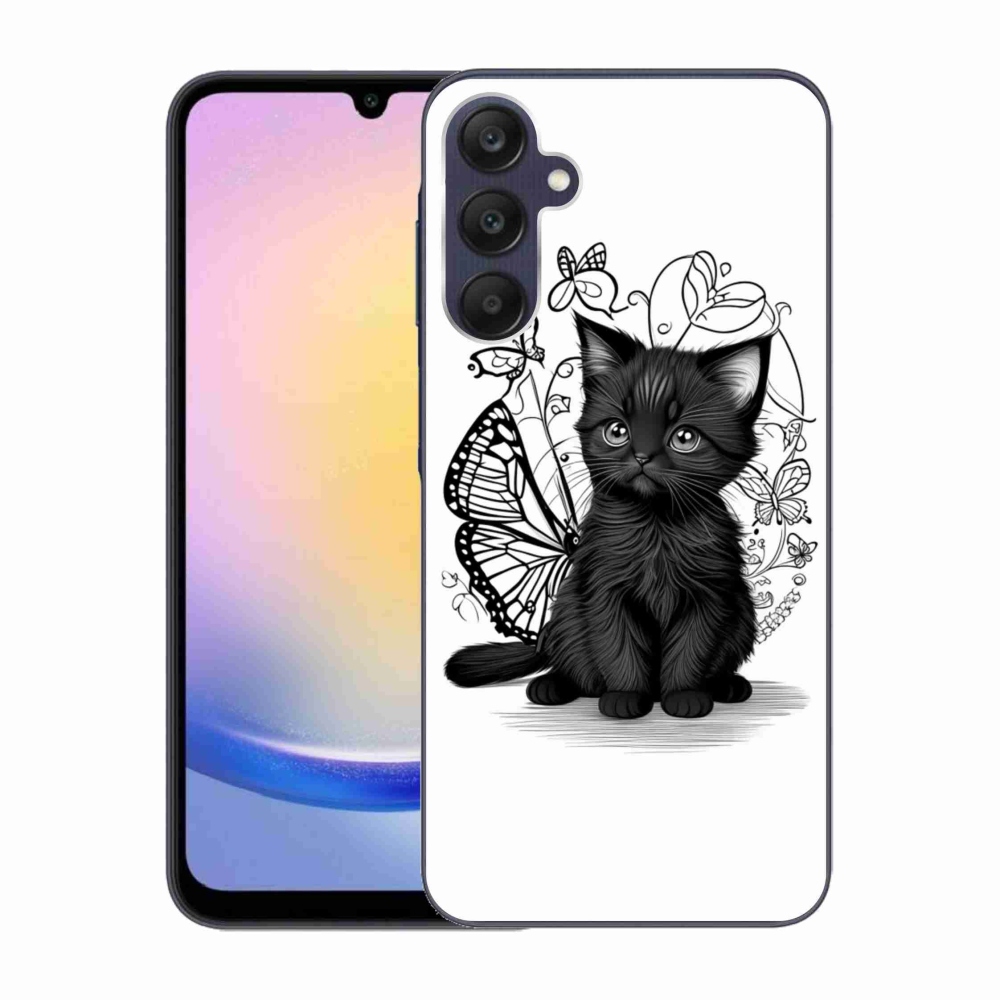Gél védőhuzat mmCase Samsung Galaxy A25 5G - fekete cica