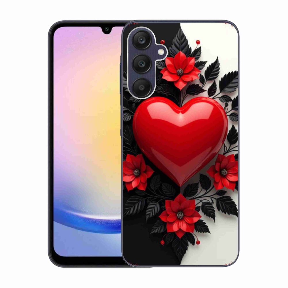 Gél védőhuzat mmCase Samsung Galaxy A25 5G - piros szív