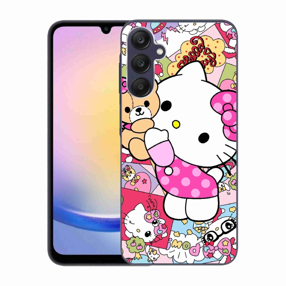 Gél borítás mmCase Samsung Galaxy A25 5G - aranyos cica - Samsung Galaxy A25 5G számára
