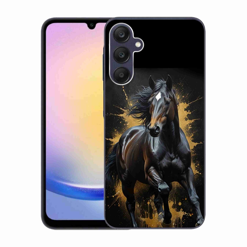 Zselés borítás mmCase Samsung Galaxy A25 5G - elegáns fekete ménes