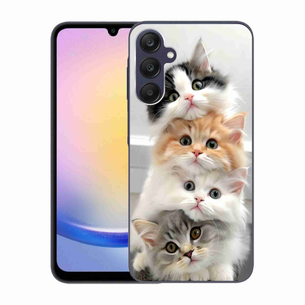 Zselés borítás mmCase Samsung Galaxy A25 5G - macska csokorhoz