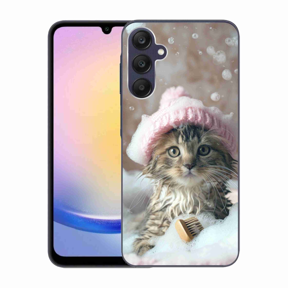 Gél borítás mmCase Samsung Galaxy A25 5G - cica és fürdő