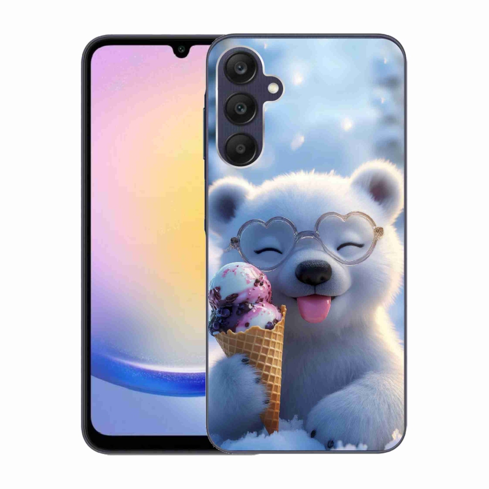 Gél borítás mmCase Samsung Galaxy A25 5G - mackó fagylalttal - Samsung Galaxy A25 5G számára