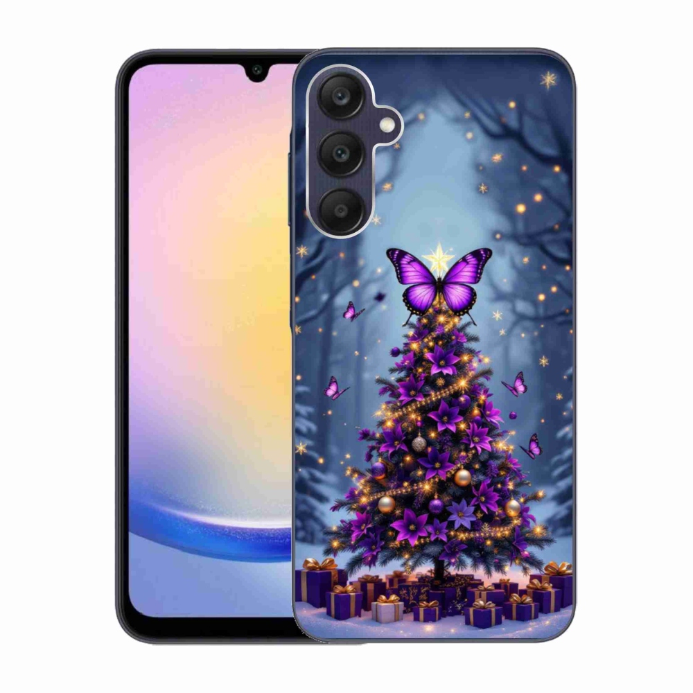 Gél borítás mmCase Samsung Galaxy A25 5G - pillangó karácsonyfa