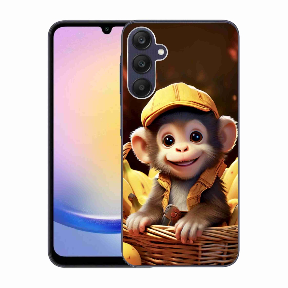 Zselés borítás mmCase Samsung Galaxy A25 5G - majom a kosárban