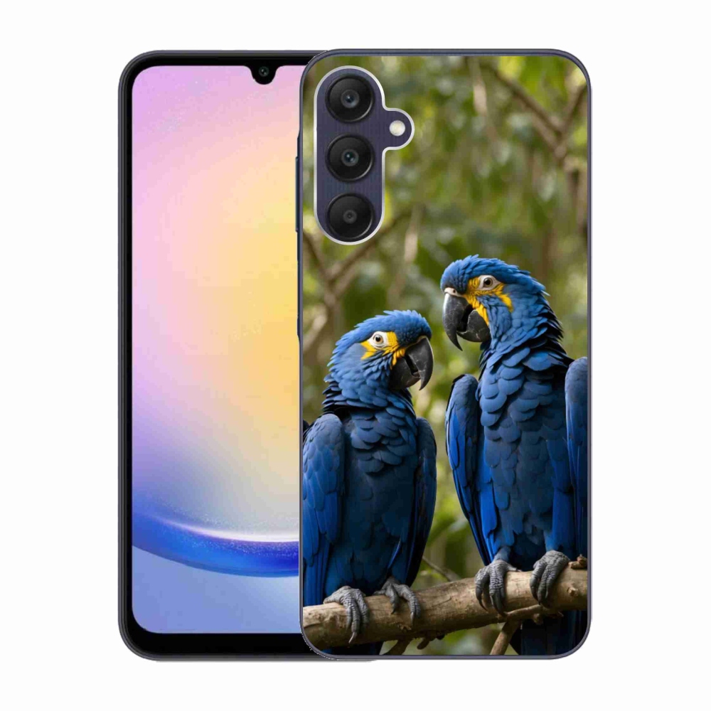 Zselés borítás mmCase Samsung Galaxy A25 5G - papagáj duóhoz