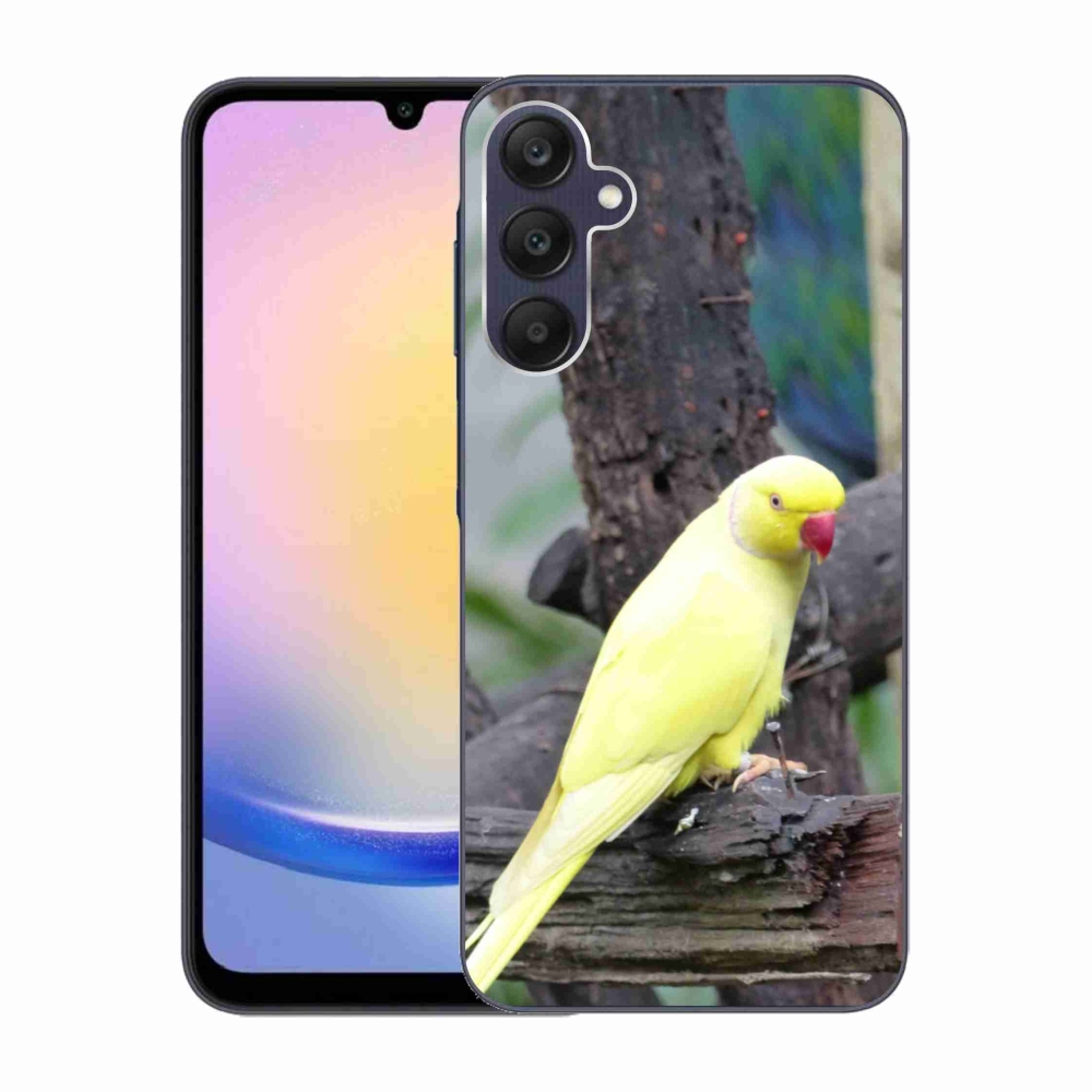 Zselés borítás mmCase Samsung Galaxy A25 5G - papagáj alexander sárga