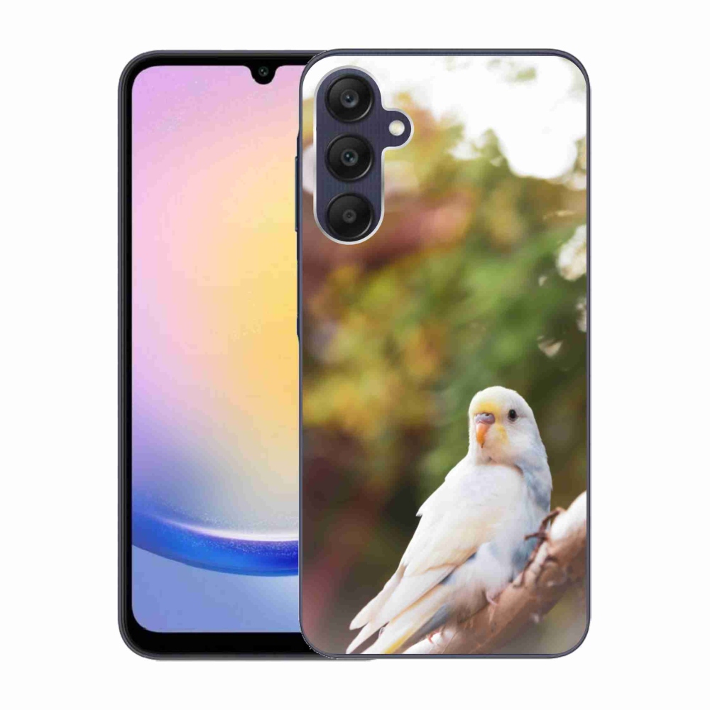 Zselés borítás mmCase Samsung Galaxy A25 5G - papagáj andulka fehér