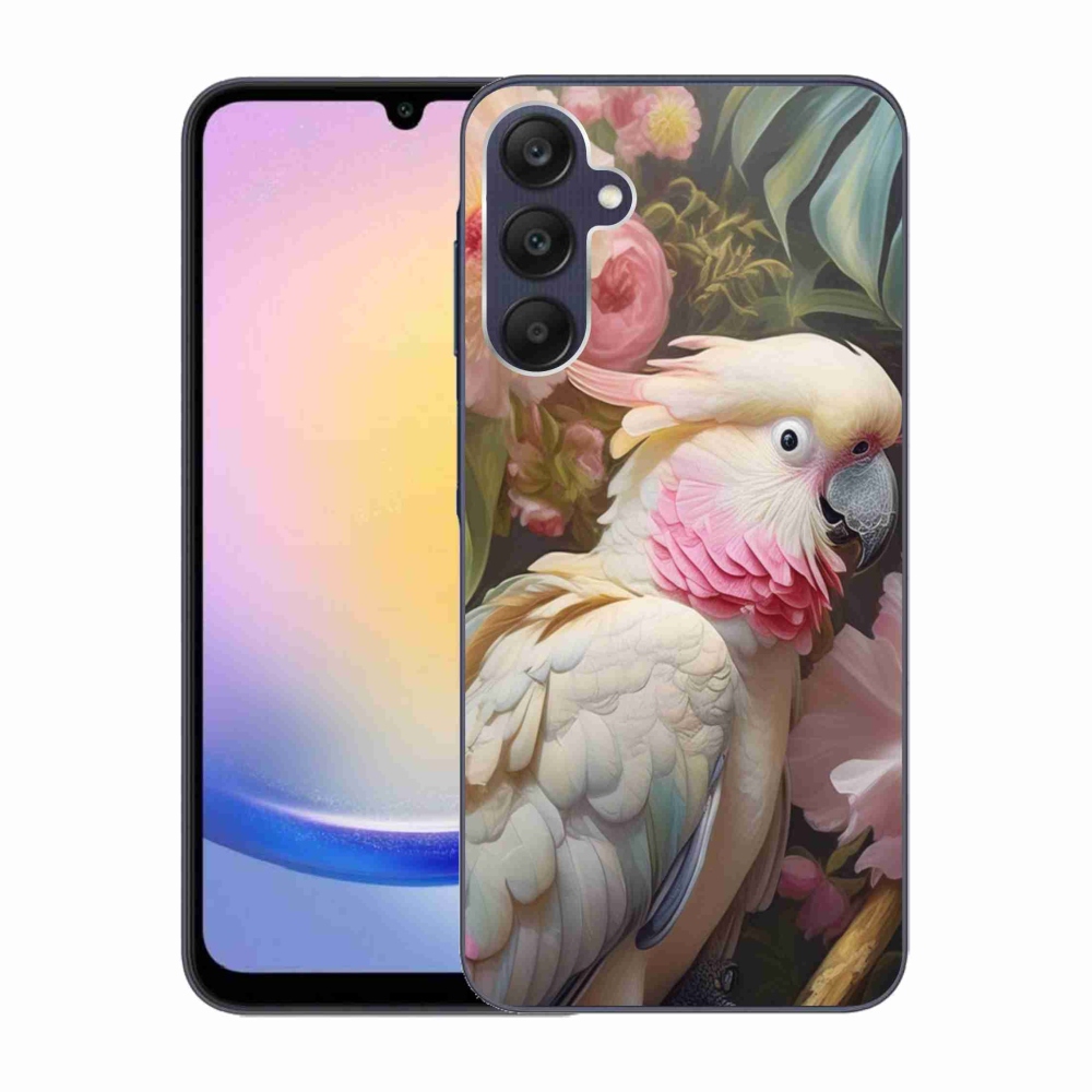 Zselés borítás mmCase Samsung Galaxy A25 5G - papagáj kakadu rózsaszín 2
