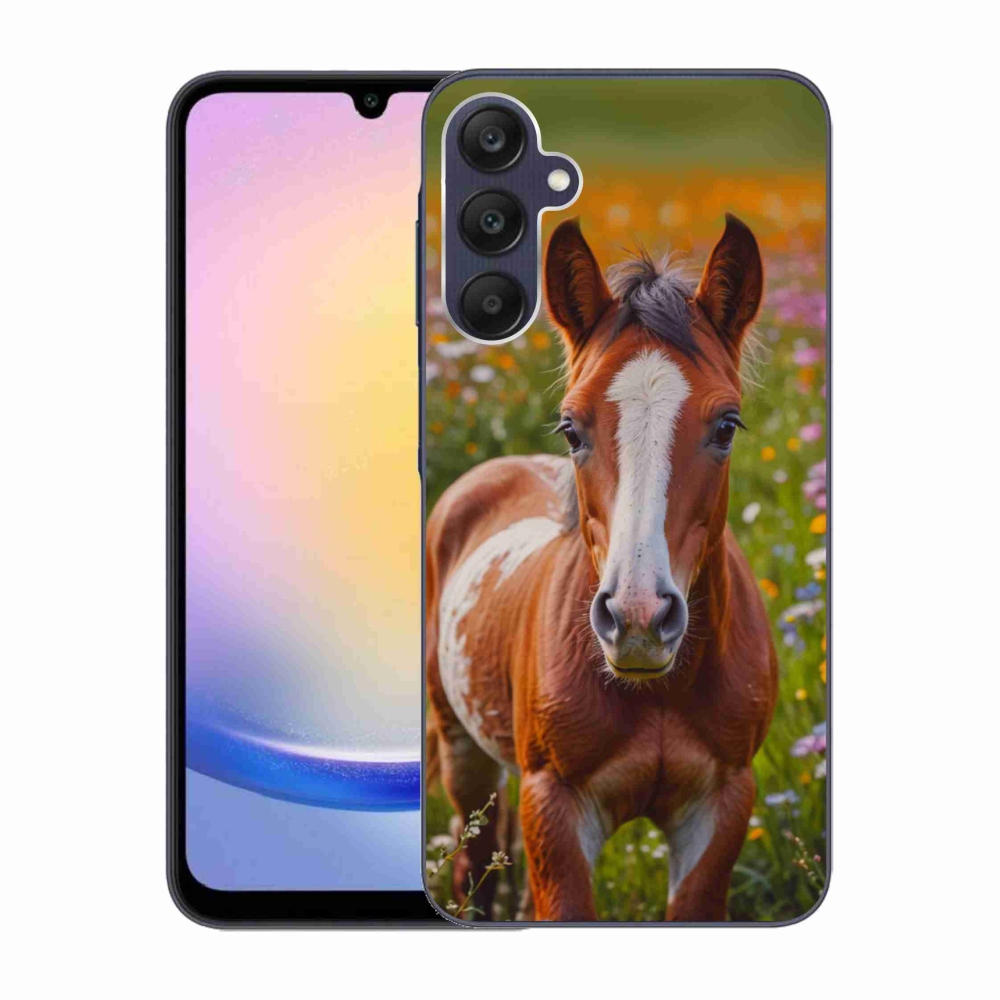 Gél borítás mmCase Samsung Galaxy A25 5G - aranyos csikóhoz