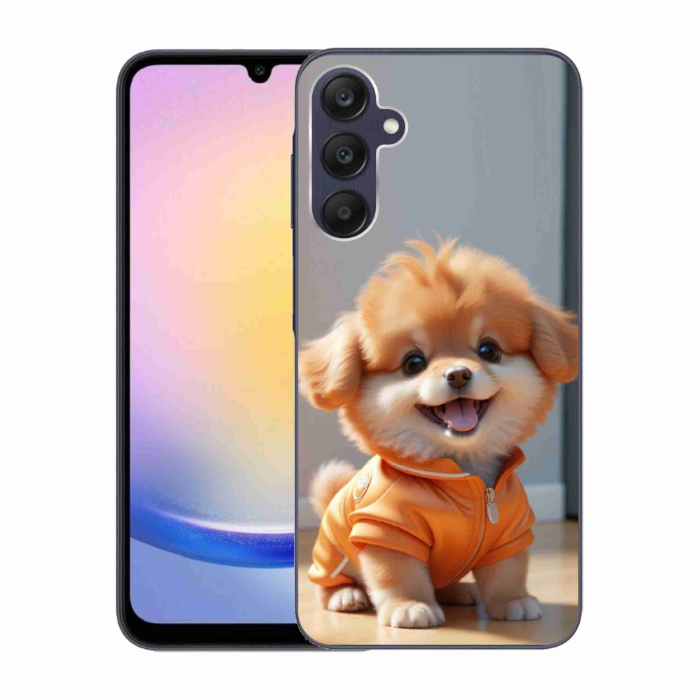 Zselés borítás mmCase Samsung Galaxy A25 5G - aranyos pomerániai pulóverben